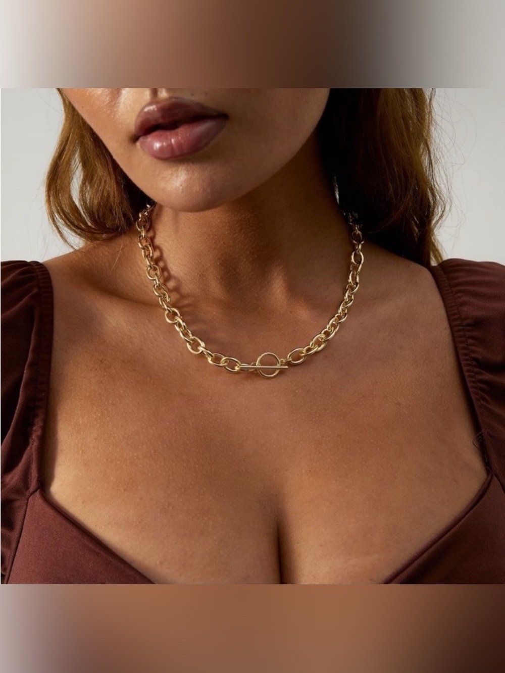 18k Gold Plated Toggle Chain Necklace